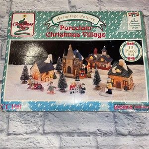 Hermitage Pottery 1997 Vintage Figurines Lomco CC100 Porcelain Christmas Village